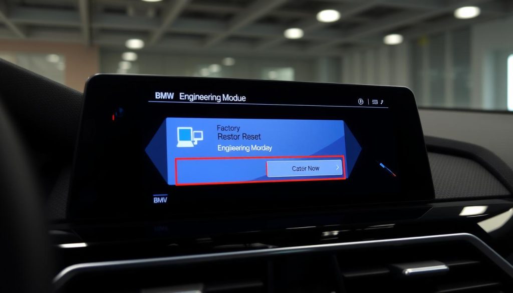 BMW iDrive engineering mode screen