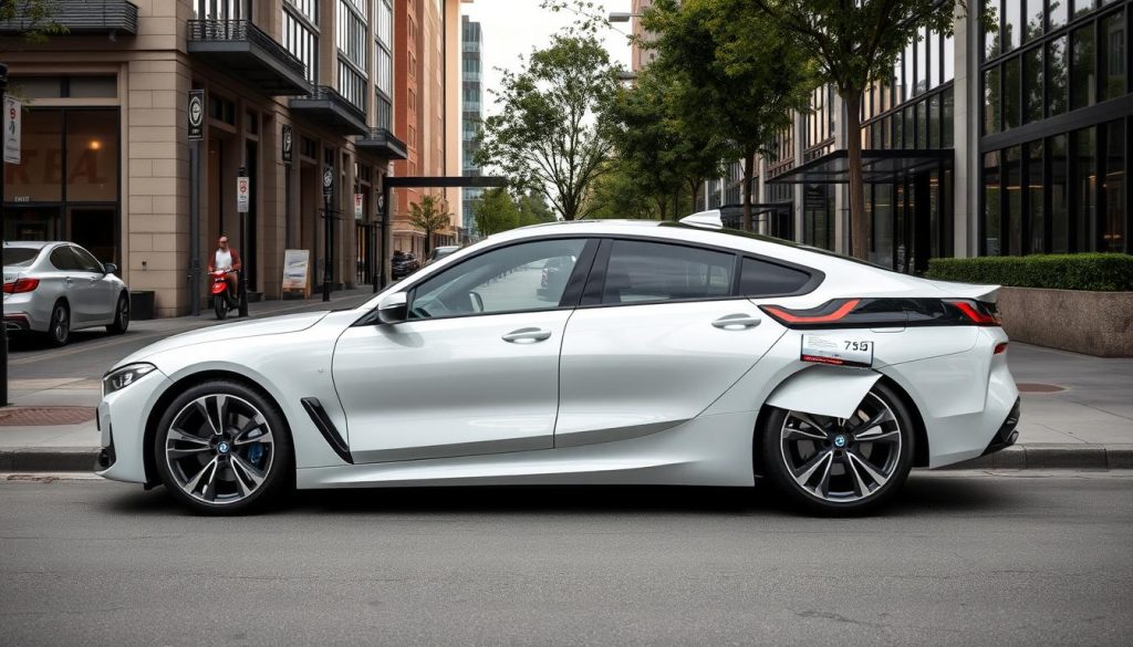 2024 BMW i7 eDrive50 model in white color showing the rear-wheel drive configuration