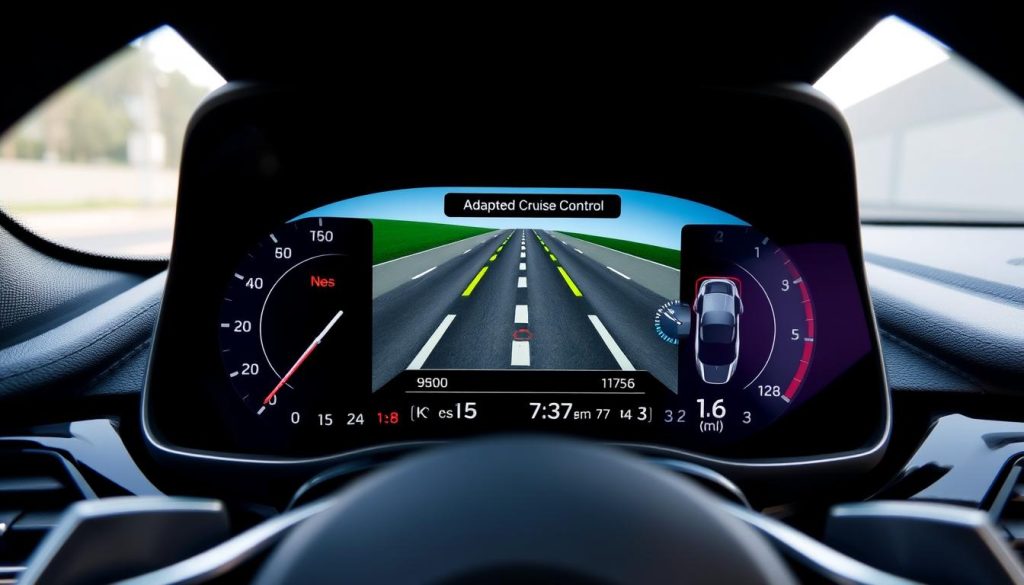 BMW Adaptive Cruise Control user interface in action