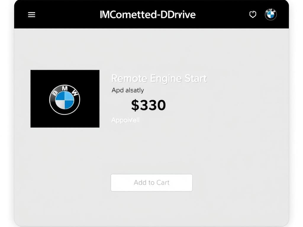 BMW Connected Drive Store showing remote start purchase option BMW Connected Drive Store showing remote start purchase option