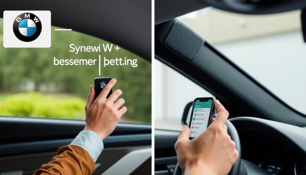 BMW garage door safety features demonstration