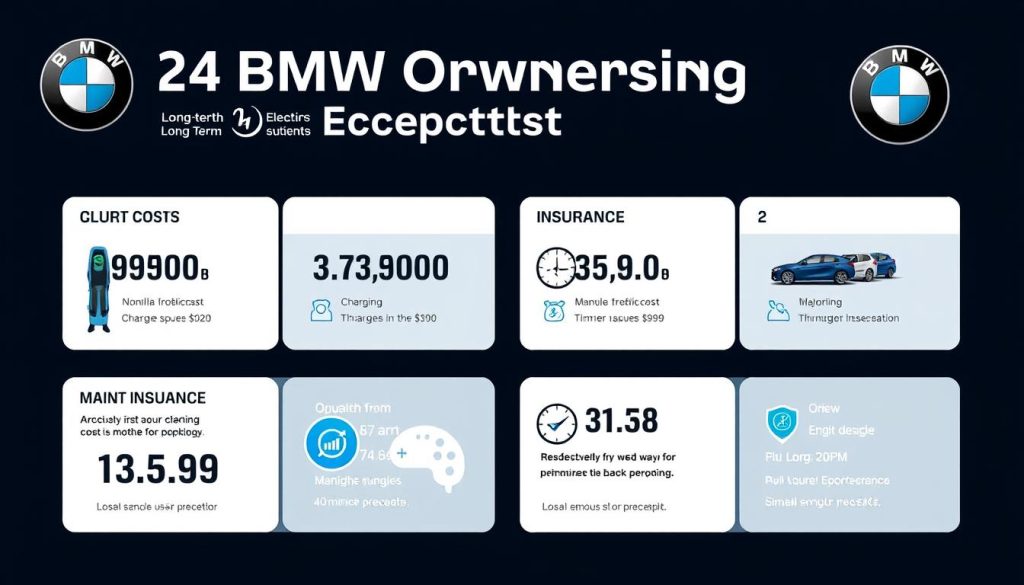 Illustration of long-term ownership costs for the 2024 BMW i7 Electric including charging, maintenance, and depreciation