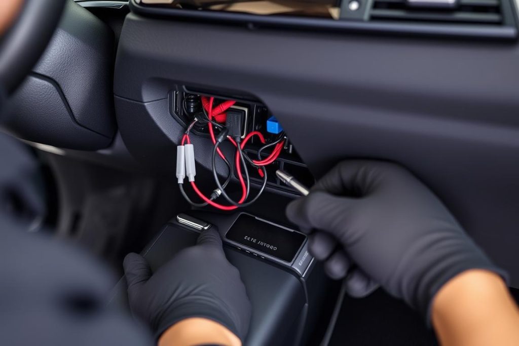 Professional aftermarket remote start system being installed in BMW X3 Professional aftermarket remote start system being installed in BMW X3