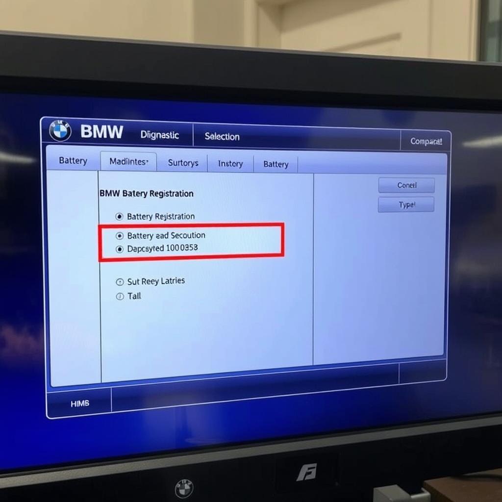 BMW-specific software for computer reset after battery change