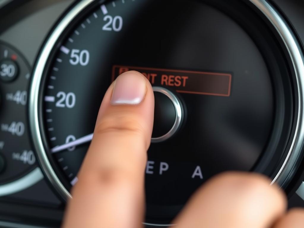 BMW trip odometer button being pressed for computer reset