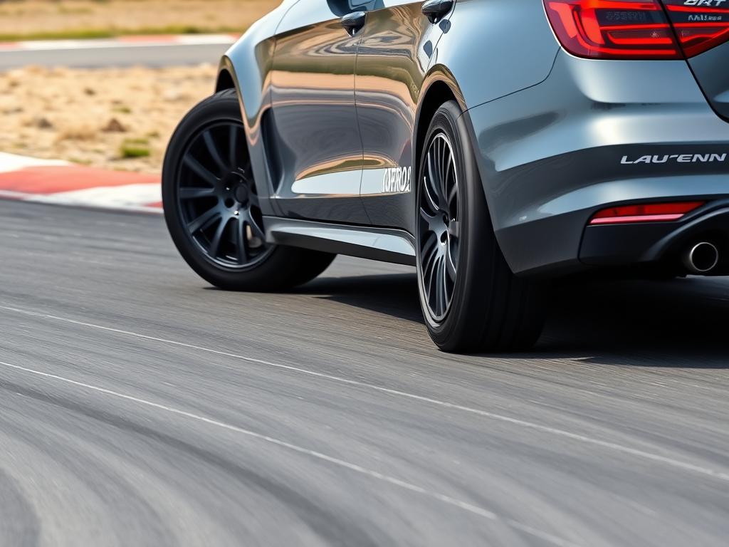 Laufenn tire performance test on dry track showing handling capabilities