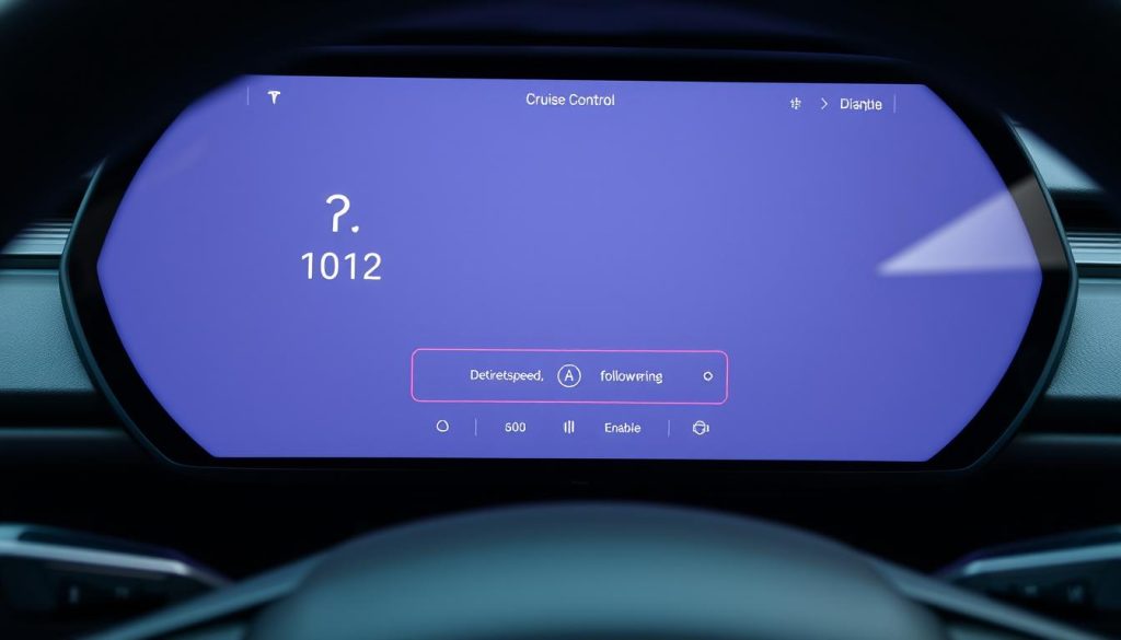 Tesla Model Y cruise control dashboard display Tesla Model Y cruise control dashboard display