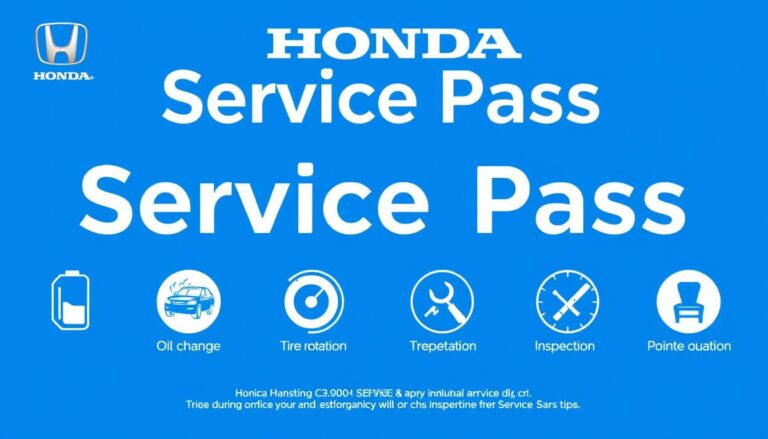 Honda Service Pass program logo with maintenance icons